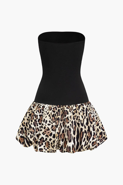 NALANI MINIKLEID – WILDES & VERFÜHRERISCHES FIGURBETONTES TRÄGERLOSES KLEID IM LEOPARDENMUSTER