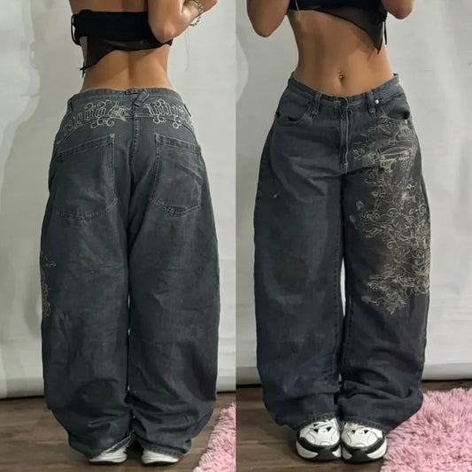 HAVANA BAGGY-JEANS MIT WEITEM SCHNITT UND VINTAGE-WASH