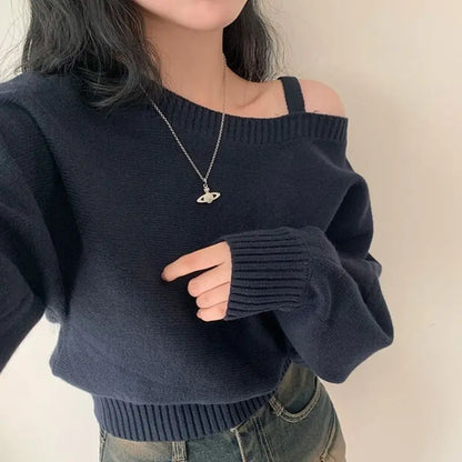 AMARA OFF-SHOULDER STRICKPULLOVER – HERBST CHIC