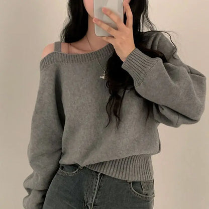 AMARA OFF-SHOULDER STRICKPULLOVER – HERBST CHIC