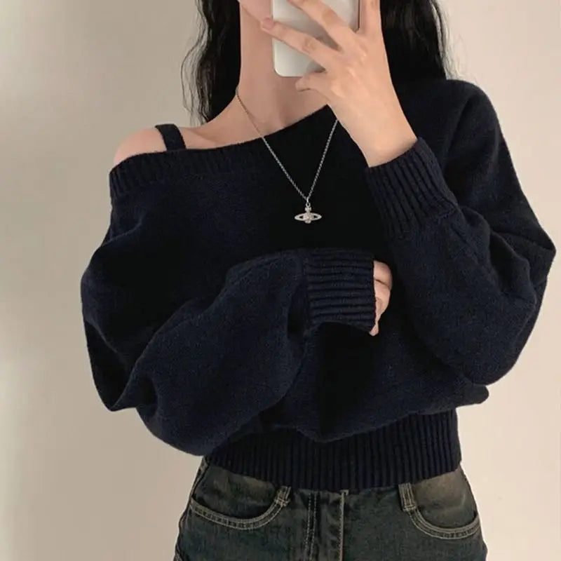 AMARA OFF-SHOULDER STRICKPULLOVER – HERBST CHIC