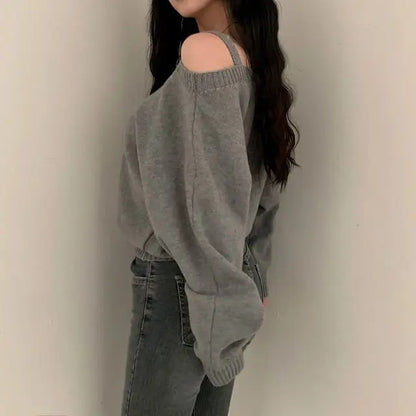 AMARA OFF-SHOULDER STRICKPULLOVER – HERBST CHIC