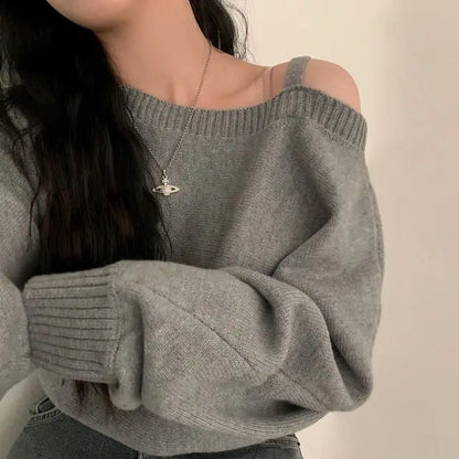 AMARA OFF-SHOULDER STRICKPULLOVER – HERBST CHIC