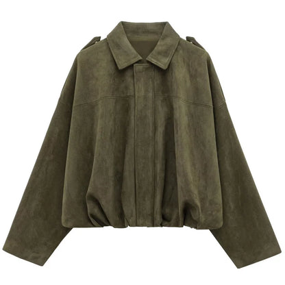 AYLIN BOMBERJACKE AUS WILDLEDEROPTIK