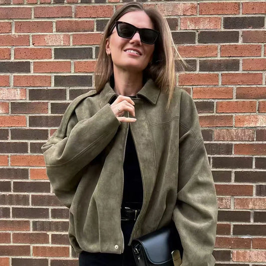 AYLIN BOMBERJACKE AUS WILDLEDEROPTIK