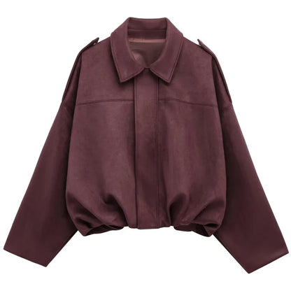 AYLIN BOMBERJACKE AUS WILDLEDEROPTIK