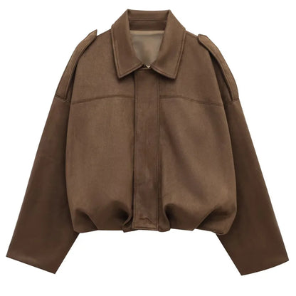 AYLIN BOMBERJACKE AUS WILDLEDEROPTIK