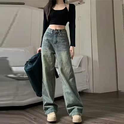 ZADORA JEANS MIT WEITEM BEIN IN RETRO BLUE WASH