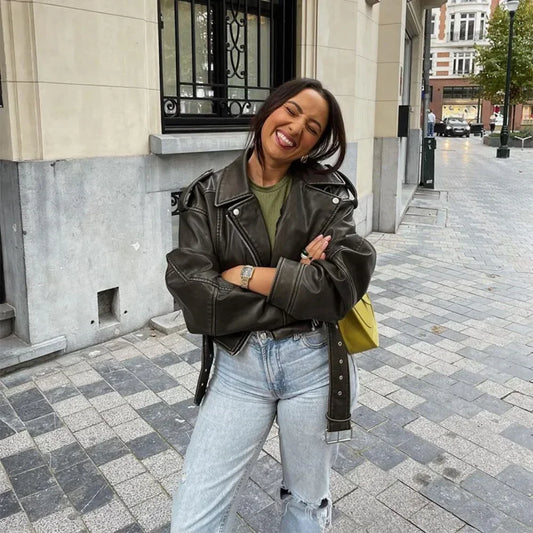 AMARIS BOMBERJACKE – URBAN BIKER STYLE IN KHAKI & GRAU