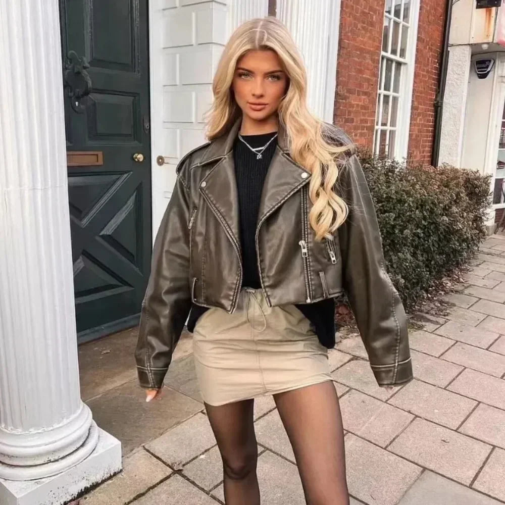 AMARIS BOMBERJACKE – URBAN BIKER STYLE IN KHAKI & GRAU