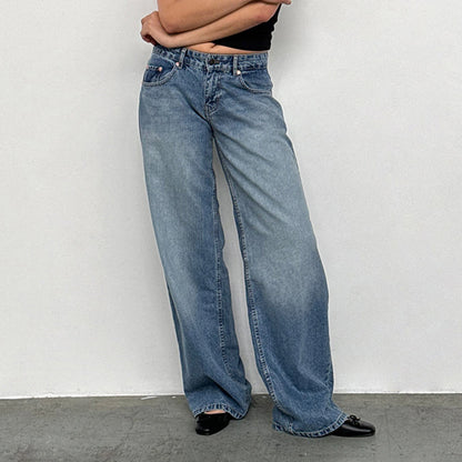 AVENIA SCHLAGHOSE – LOW-WAIST JEANSHOSE IM LOCKEREN Y2K STYLE