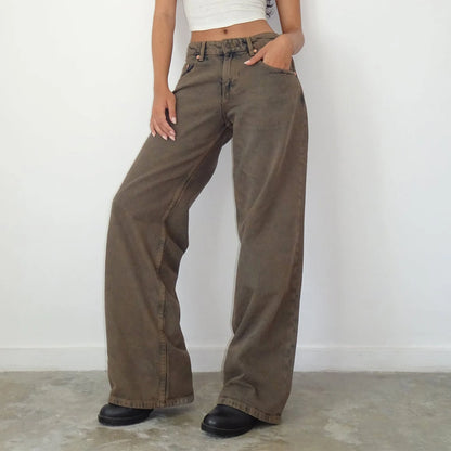AVENIA SCHLAGHOSE – LOW-WAIST JEANSHOSE IM LOCKEREN Y2K STYLE