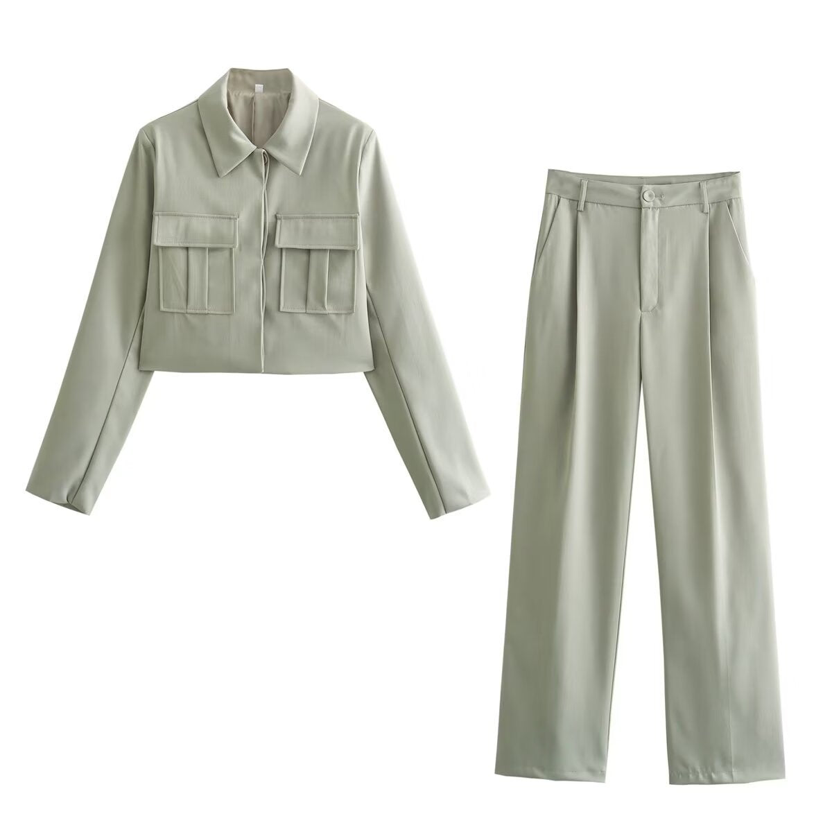Maike - Trendiges Grau Zweiteiliges Set 6