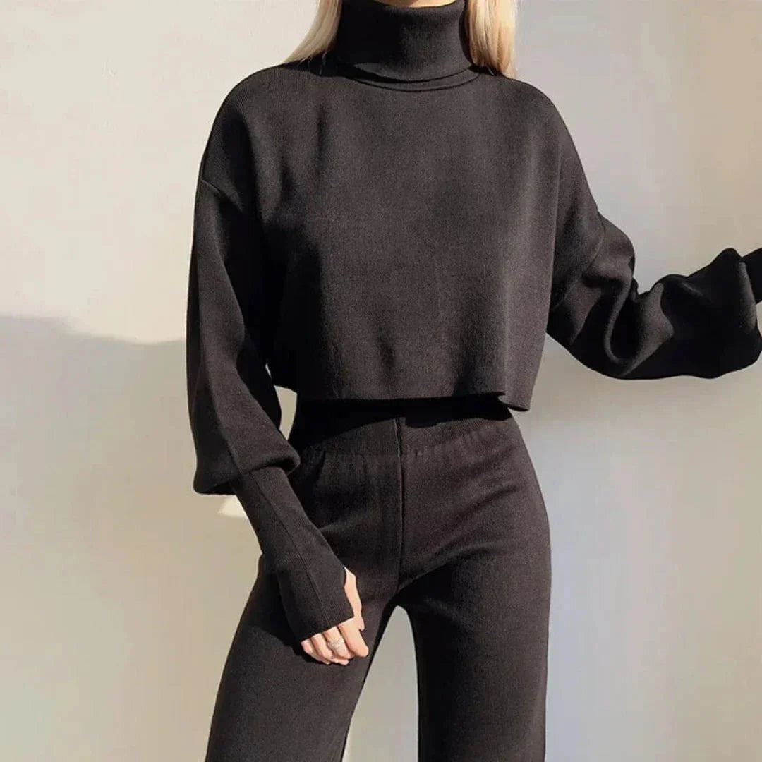 MALIA ZWEITEILER MIT SWEATER UND WEITER HOSE – WINTERSET IN VIELEN FARBEN