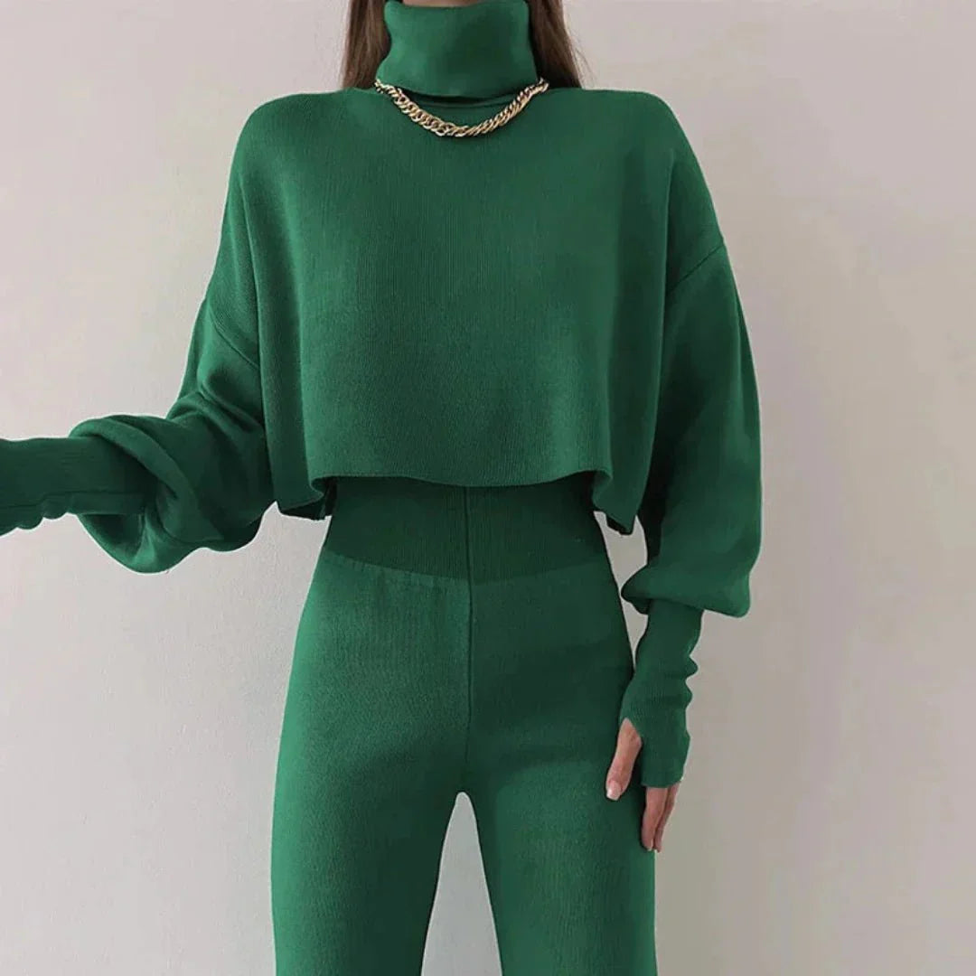 MALIA ZWEITEILER MIT SWEATER UND WEITER HOSE – WINTERSET IN VIELEN FARBEN