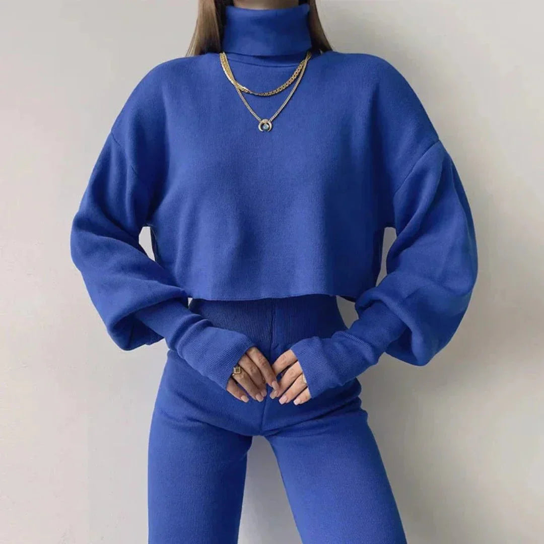 MALIA ZWEITEILER MIT SWEATER UND WEITER HOSE – WINTERSET IN VIELEN FARBEN
