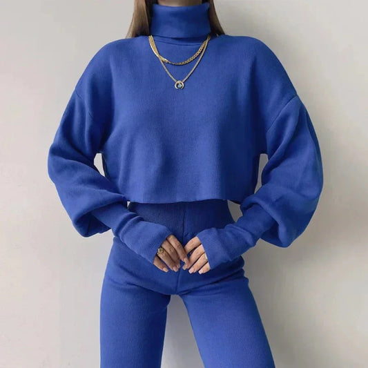 MALIA ZWEITEILER MIT SWEATER UND WEITER HOSE – WINTERSET IN VIELEN FARBEN