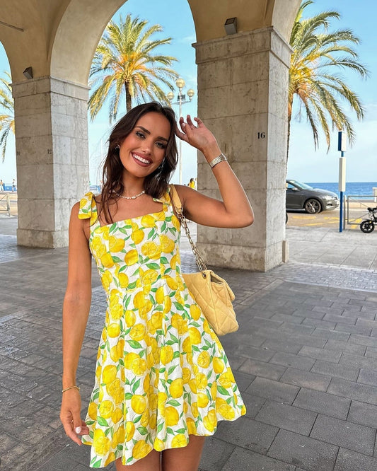 CLEO | SOMMERKLEID MIT ZITRONENPRINT