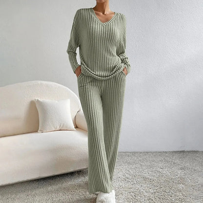 Variant image for Damen Lounge-Set Grau Größe M Baumwolle-21