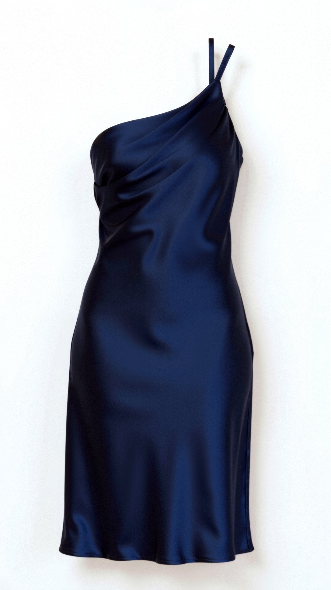 LOUISE | ONE-SHOULDER MIDIKLEID MIT ASYM­METRISCHER ELEGANZ