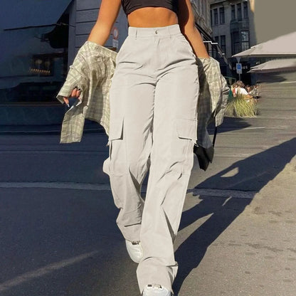 NAYA – CARGOHOSEN IM STREETWEAR-LOOK MIT HOHEM BUND UND WEITEM BEIN